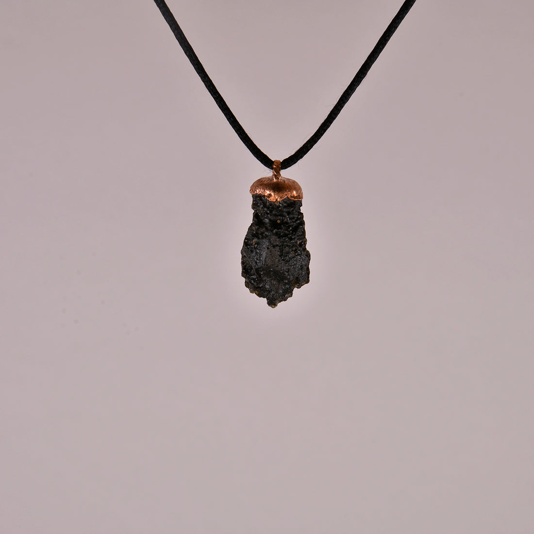 Black Tektite Crystal Pendant, Handcrafted Black Tektite Pendant for spiritual growth, Cosmic energy Black Tektite Crystal Necklace, Protective Black Tektite Pendant with grounding properties