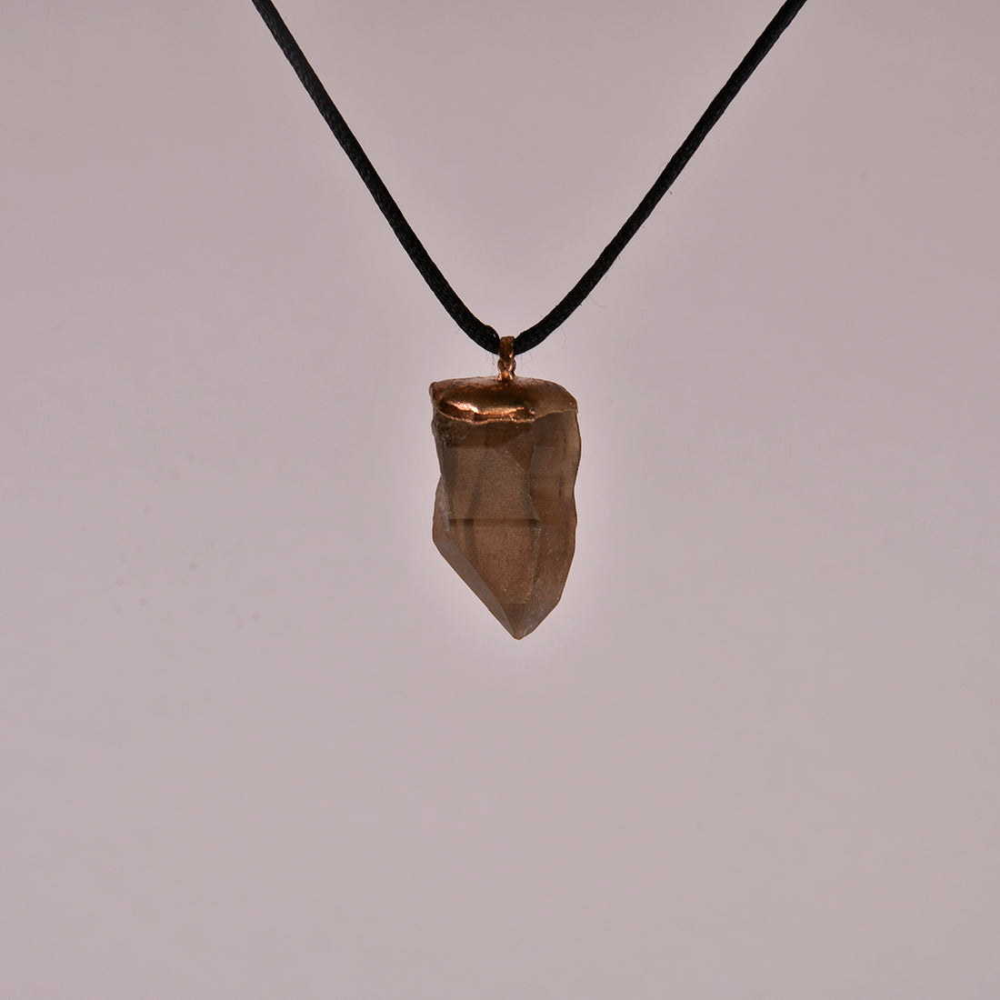 Lemurian Skeletal Smoky Quartz Crystal Pendant