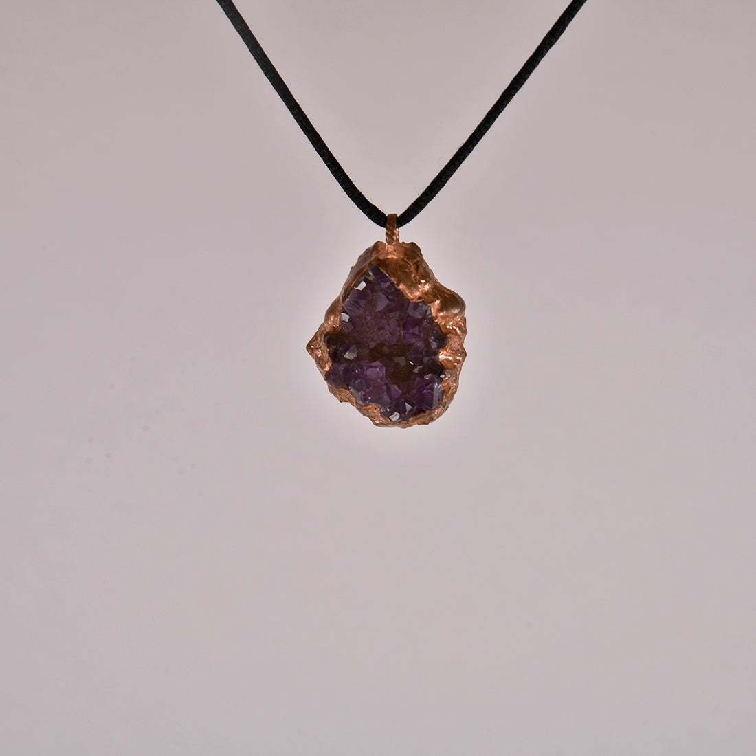  "Unique Amethyst Cluster Pendant in Copper Electroforming - Star Das Creations Esoteric Jewellery"