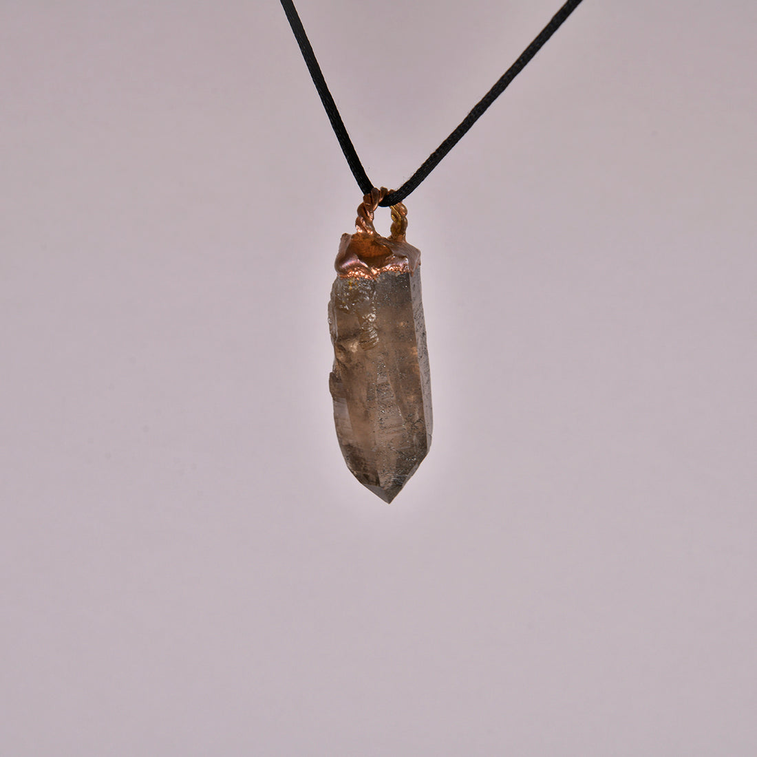 Lemurian Skeletal Smoky Quartz Pendant