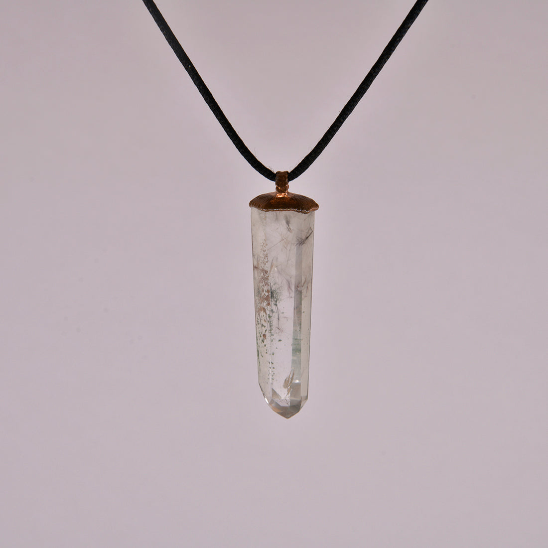 Chlorite and Rutile Quartz Pendant: Gateway to Spiritual Healing