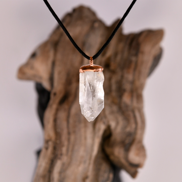 Lemurian Quartz With Key Pendant