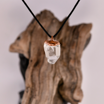 Lemurian Clear Quartz With Key Pendant