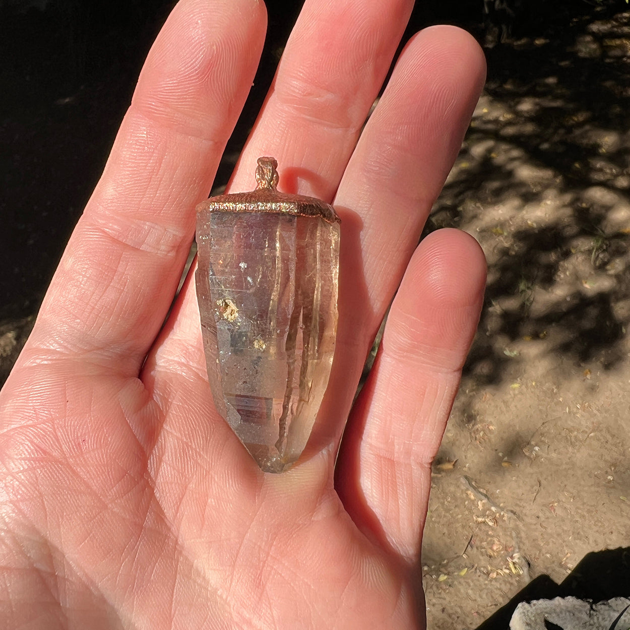 Smokey Quartz Crystal Pendant - Handcrafted Natural Healing Stone Jewelry