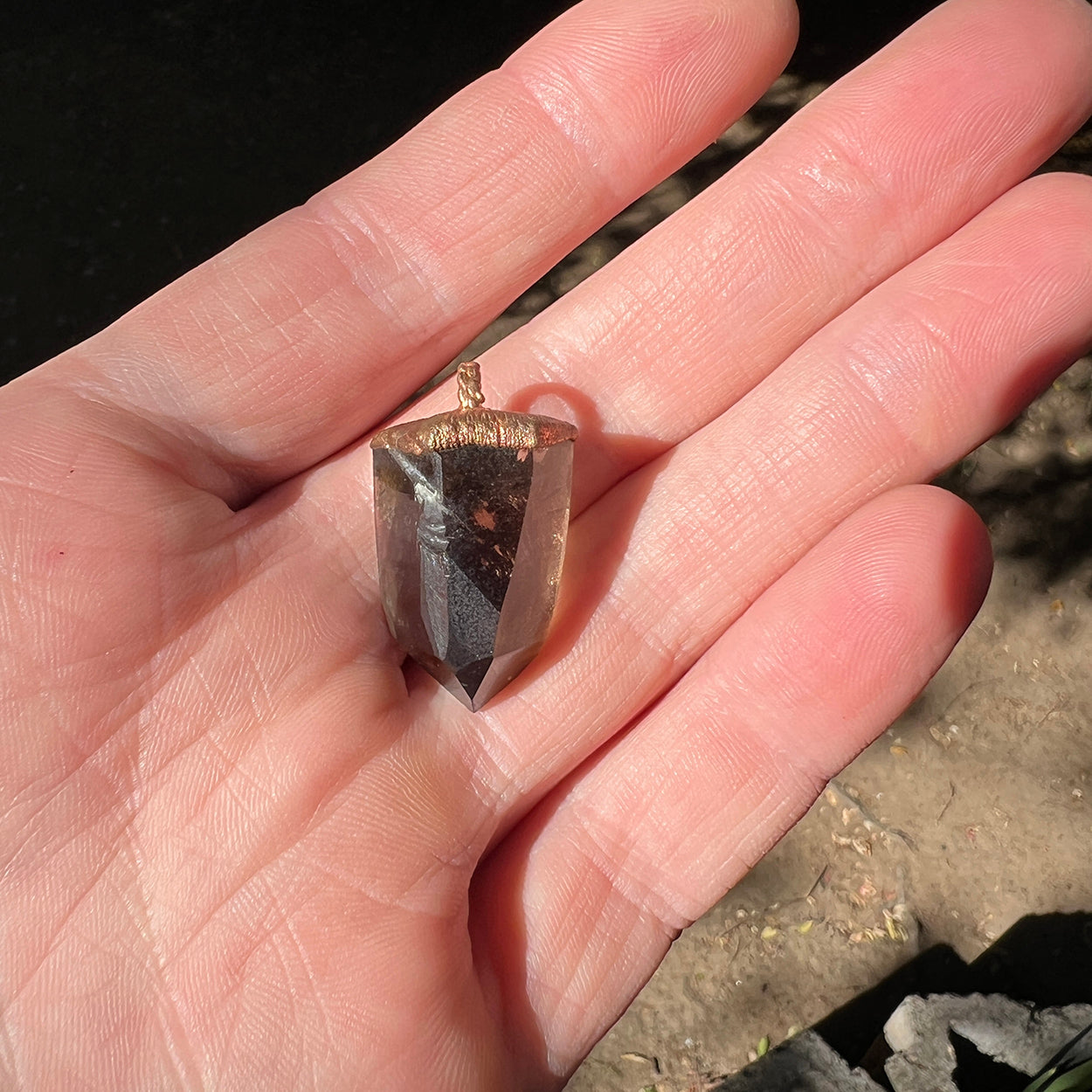 Smokey Quartz Crystal Pendant - Handcrafted Natural Healing Stone Jewelry