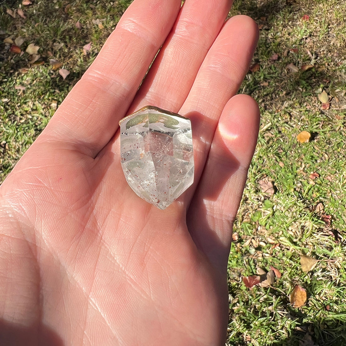 "Handcrafted Lepidocrocite crystal pendant by Star Das Creations, featuring copper electroforming and esoteric design. Unique healing gemstone necklace with vibrant red and brown hues, perfect for spiritual and holistic jewelry lovers."