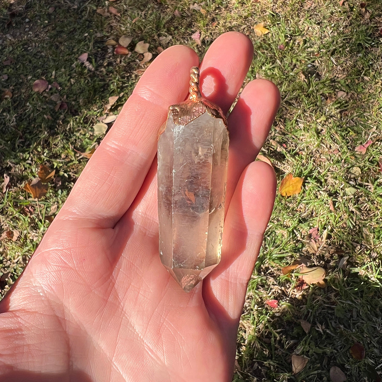 Smoky Phantom Quartz Crystal Pendant: A Mystical Blend of Grounding and Insight