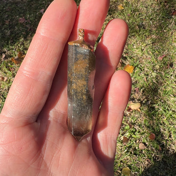 Smoky Rutile Phantom Quartz Pendant