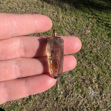 Skeletal Smoky Quartz Crystal Pendant