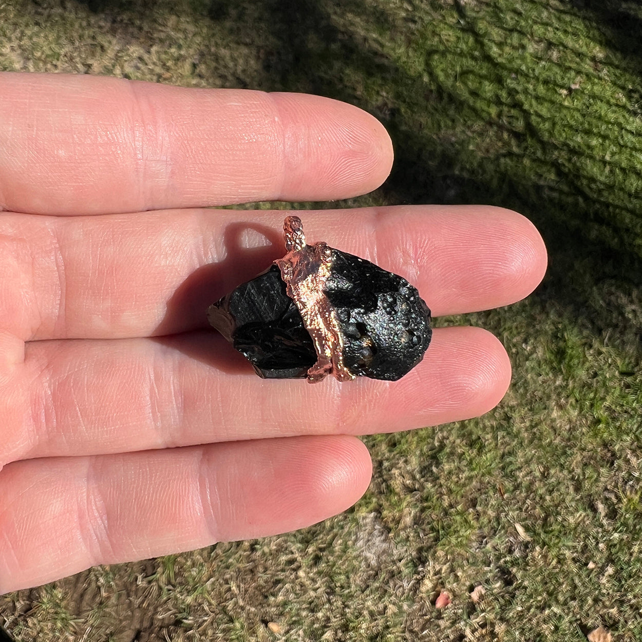 Handcrafted Black Obsidian and Black Tektite Pendant - Powerful Protective Crystal Jewelry