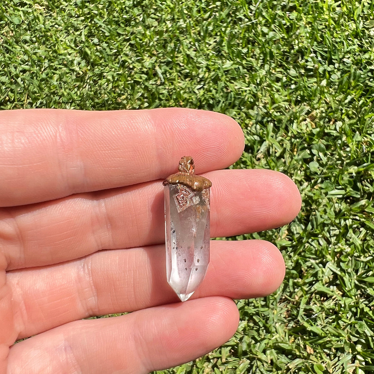 Chlorite & Hematite Speckled Quartz - Balance & Clarity